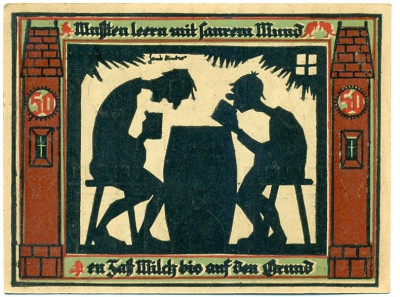 50 пфеннигов 1921 года Германия — Глаухау (Нотгельд)