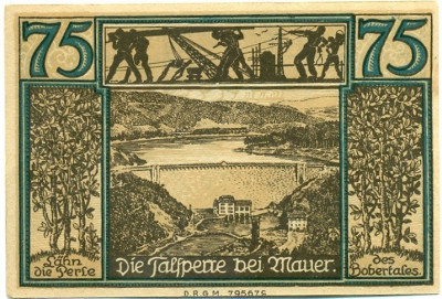 75 пфеннигов 1921 года Германия — Влень (Нотгельд)