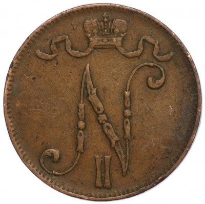 5 пенни 1908 года Русская Финляндия