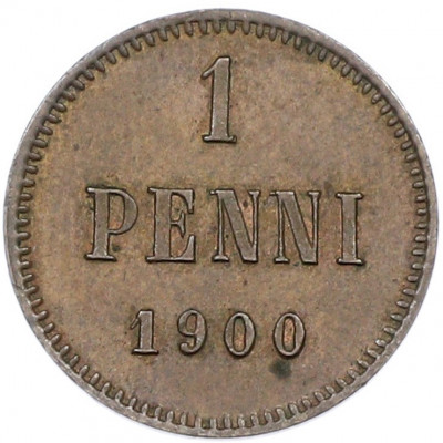1 пенни 1900 года Русская Финляндия