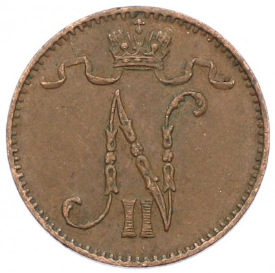 1 пенни 1908 года Русская Финляндия
