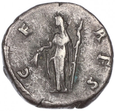 Денарий 141 года Римская Империя — Фаустина Старшая (Супруга Антонина Пия)