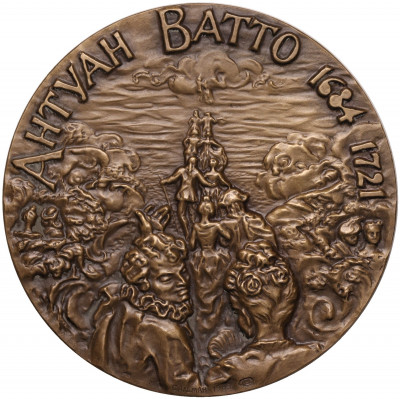 Настольная медаль 1985 года ЛМД «Антуан Ватто»