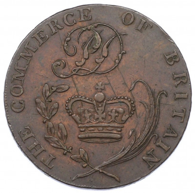 Токен 1/2 пенни 1795 года Великобритания «Success to the Plough and Fleece»