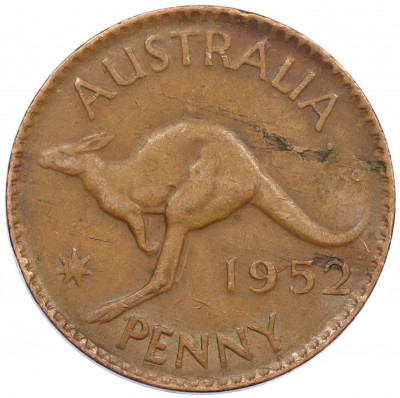 1 пенни 1952 года Австралия
