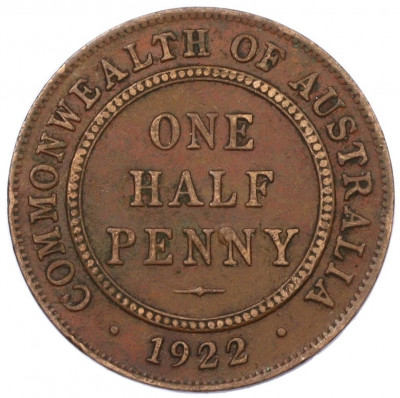 1/2 пенни 1922 года Австралия