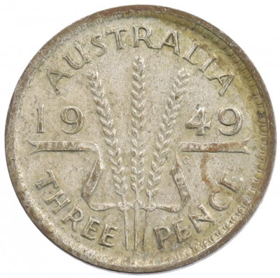 3 пенса 1949 года Австралия