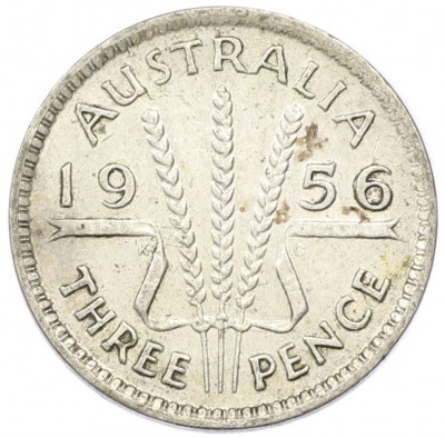 3 пенса 1956 года Австралия