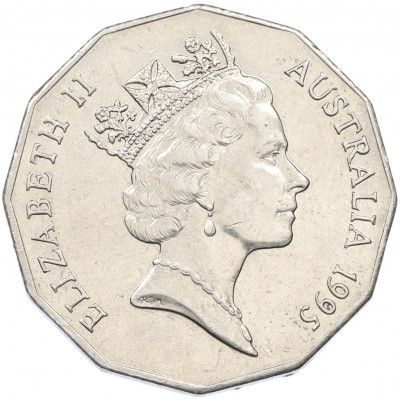 50 центов 1995 года Австралия «50 лет со дня окончания Второй Мировой войны»