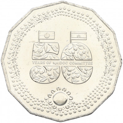 50 центов 2024 года Австралия «50 лет Национальному комитету по празднованию Дня аборигенов и островитян»