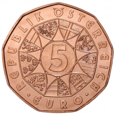 5 евро 2017 года Австрия «Пасхальный агнец»