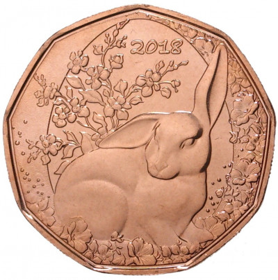 5 евро 2018 года Австрия «Пасхальный заяц»