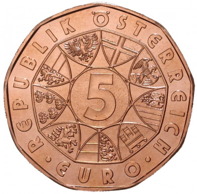 5 евро 2018 года Австрия «Пасхальный заяц»