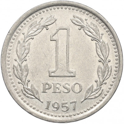 1 песо 1957 года Аргентина