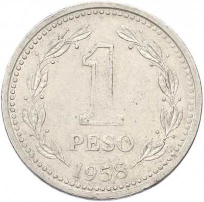 1 песо 1958 года Аргентина