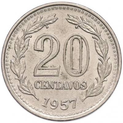 20 сентаво 1957 года Аргентина
