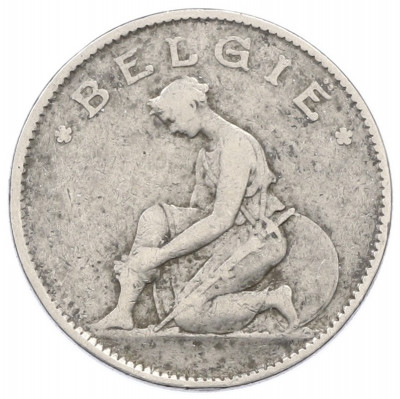 1 франк 1923 года Бельгия (Надпись на голландском — BELGIE)