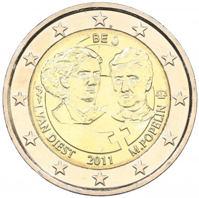 2 евро 2011 года Бельгия «100 лет Международному женскому дню»