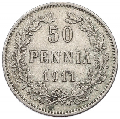 50 пенни 1911 года Русская Финляндия