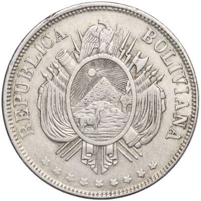 1 боливиано 1872 года Боливия