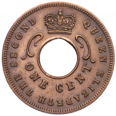 1 цент 1957 года Британская Восточная Африка