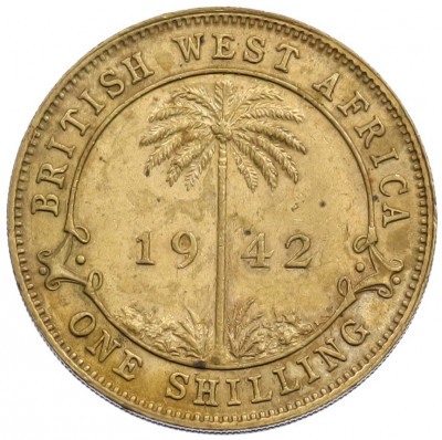 1 шиллинг 1942 года Британская Западная Африка