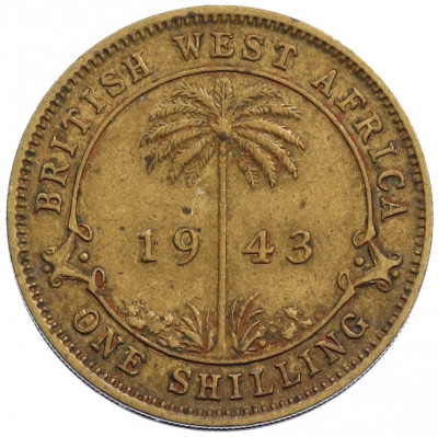 1 шиллинг 1943 года Британская Западная Африка