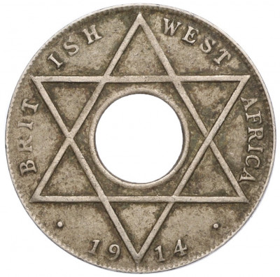 1/10 пенни 1914 года H Британская Западная Африка