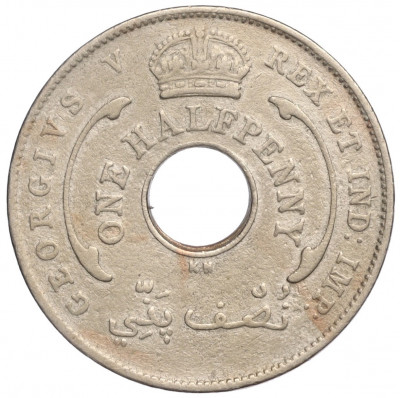 1/2 пенни 1920 года KN Британская Западная Африка