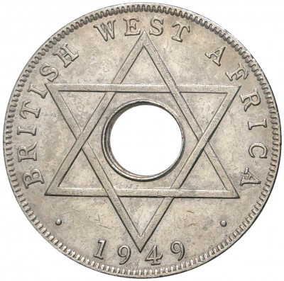 1/2 пенни 1949 года KN Британская Западная Африка