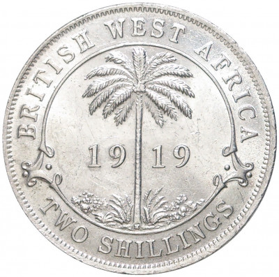 2 шиллинга 1919 года H Британская Западная Африка