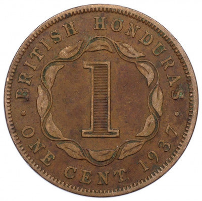 1 цент 1937 года Британский Гондурас