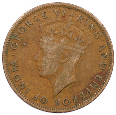 1 цент 1943 года Британский Гондурас