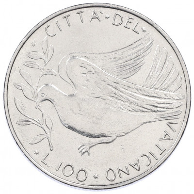 100 лир 1975 года Ватикан