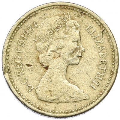 1 фунт 1984 года Великобритания