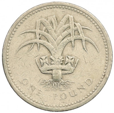 1 фунт 1985 года Великобритания