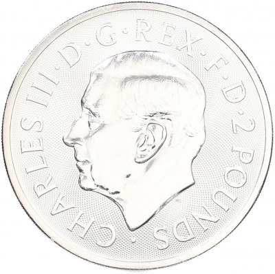 2 фунта 2024 года Великобритания «Королевский герб»