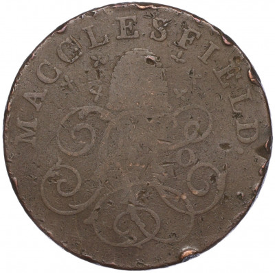 Токен 1/2 пенни 1789 года Великобритания (Чешир-Макклсфилд)