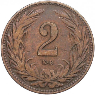 2 филлера 1908 года Венгрия