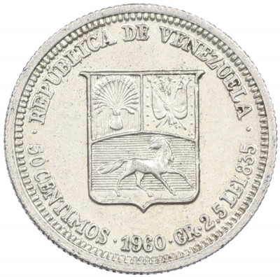 50 сентимо 1960 года Венесуэла