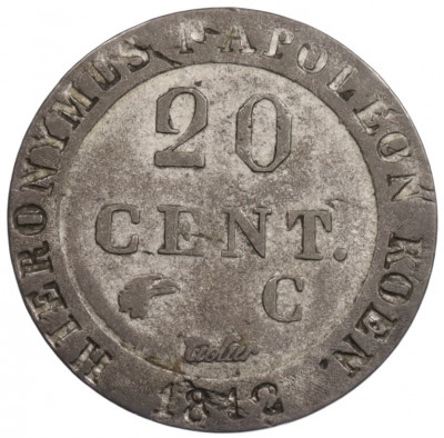 20 сантимов 1812 года Вестфалия