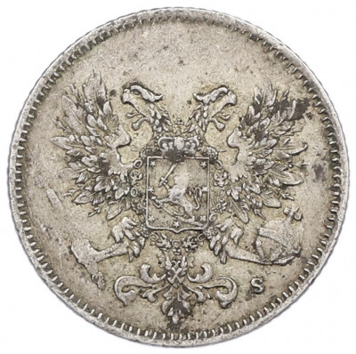 25 пенни 1917 года Русская Финляндия — Орел без корон (Временное правительство)