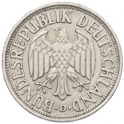 1 марка 1950 года D Западная Германия (ФРГ)