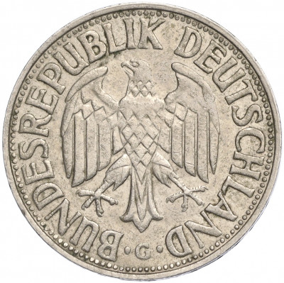 1 марка 1956 года G Западная Германия (ФРГ)