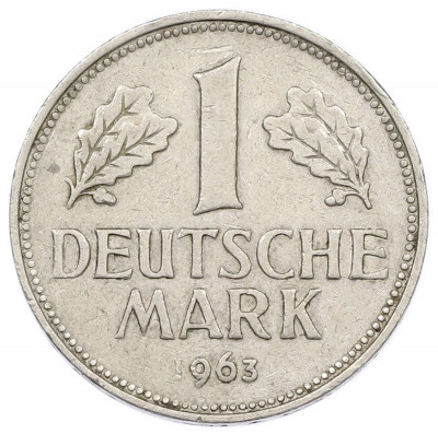 1 марка 1963 года G Западная Германия (ФРГ)