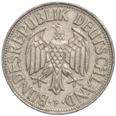 1 марка 1971 года F Западная Германия (ФРГ)