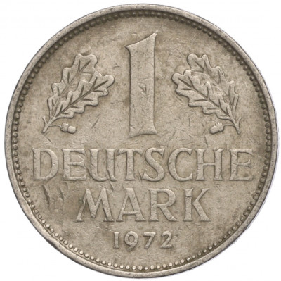 1 марка 1972 года D Западная Германия (ФРГ)