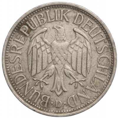 1 марка 1972 года D Западная Германия (ФРГ)