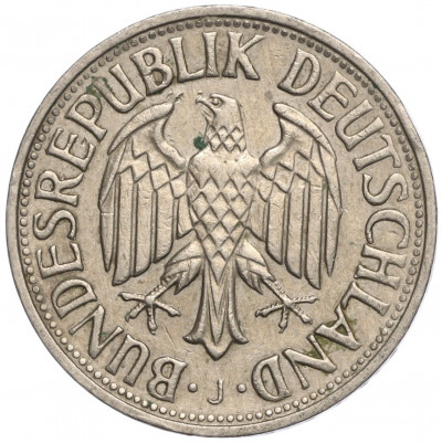 1 марка 1972 года J Западная Германия (ФРГ)