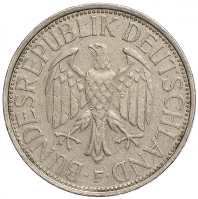 1 марка 1973 года F Западная Германия (ФРГ)